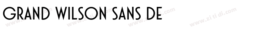 Grand Wilson Sans DE字体转换